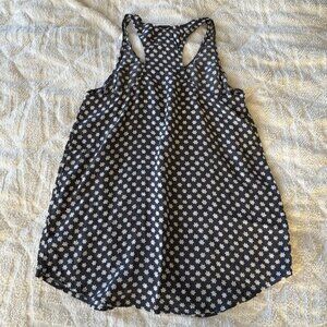 club monaco navy floral halter top